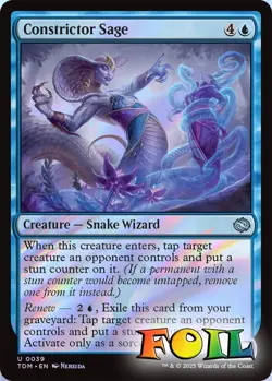 Constrictor Sage 0039 MTG Tarkir: Dragonstorm Uncommon NP Foil - Image 1