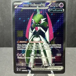 Iron Valiant ex 225/182 Ultra Rare Holo SV04: Paradox Rift Pokemon TCG NM - Image 1