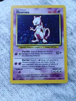 Pokemon TCG Mewtwo Base Set 10/102 Holo 1999-2000 Wizards Base Set Copyright... - Image 1