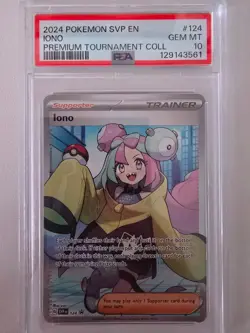 Iono #SVP124 PSA 10 GEM MINT - 2024 Pokemon Promo Full Art Holo Trainer - Image 1