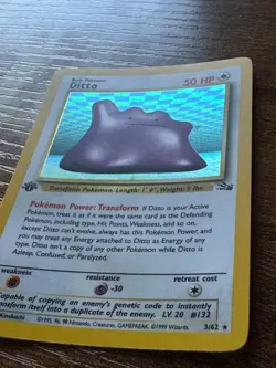 Pokemon TCG Ditto Fossil 3/62 Holo 1st Edition Lightly Played - Image 2