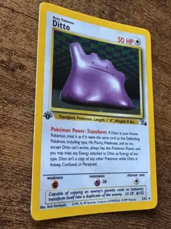 Pokemon TCG Ditto Fossil 3/62 Holo 1st Edition Lightly Played - Image 4