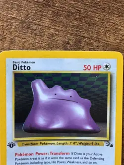 Pokemon TCG Ditto Fossil 3/62 Holo 1st Edition Lightly Played - Image 5