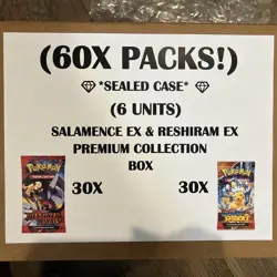 Pokemon TCG Salamence ex & Reshiram ex PREMIUM COLLECTION BOX SEALED CASE - Image 1