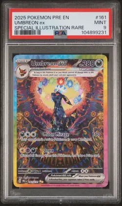 2025 POKEMON PRE EN-PRISMATIC EVOLUTIONS #161 UMBREON EX PSA 9 - Image 1