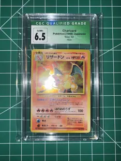 CGC 6.5 - Charizard #006 Holo (Vintage) Japanese 1996 Base Set - Inked - Image 1