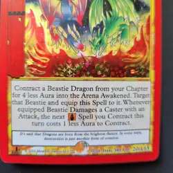 METAZOO UFO FULL Holo Error Card 20/165 Silver star off-center Dragons Rise - Image 1