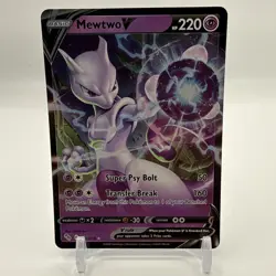 Pokemon Go TCG Mewtwo V Ultra Rare Holo Card 30/78 - Image 1