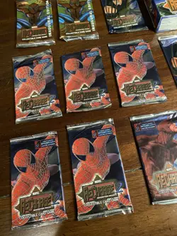 Marvel ReCharge 1 and 2 Lot Trading Card Booster Packs + Decks All But 1 Sealed - Image 2