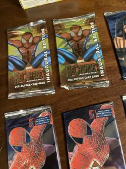 Marvel ReCharge 1 and 2 Lot Trading Card Booster Packs + Decks All But 1 Sealed - Image 3