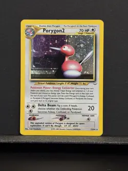 Porygon2 12/64 Neo Revelation Holo 1995-2000 Vintage Rare Pokemon TCG Card - Image 1