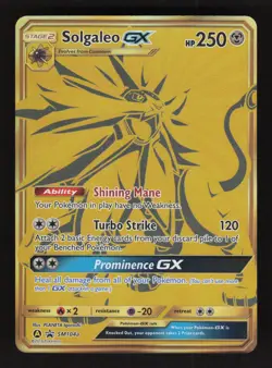 Solgaleo GX SM104a Pokemon Hidden Fates Black Star Promo Holo Full Art Card - Image 1