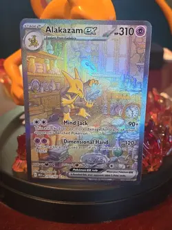 Pokemon TCG Alakazam EX 151 Holo Card Scarlet & Violet 201/165 - Image 1