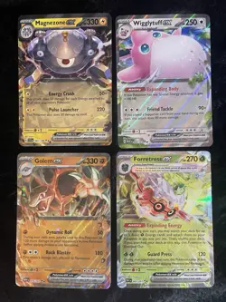 Pokemon TCG 4 Card EX Holo Lot Magnezone Wigglytuff Golem Forretress NM Mint - Image 1