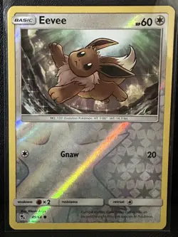 Pokemon Card Eevee 49/68 Hidden Fates Reverse Holo NM - Image 1