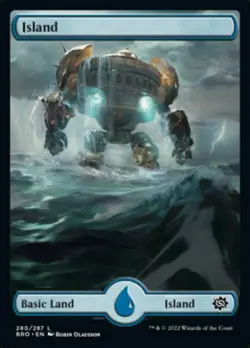 4 x Island (280) - Full Art - The Brothers' War - NM-Mint - MTG - Image 1