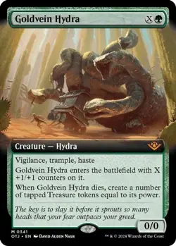 GOLDVEIN HYDRA - Extended Art - MTG Outlaws of Thunder Mythic M/NM English - Image 1