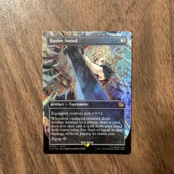 Magic: The Gathering ‘Buster Sword’ Borderless FOIL MTG FIN NM/M - Image 1