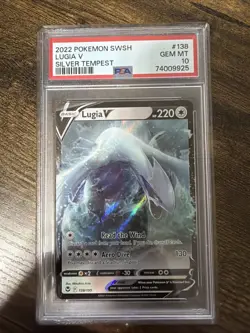 Pokemon SWSH Silver Tempest Lugia v #138/195 2022 PSA10 Gem Mint - Image 1