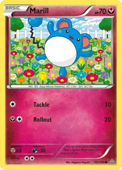Marill 102/160 XY - Primal Clash Regular LP-Lightly Played Pokemon TCG - Image 1