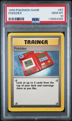 1999 Pokemon Game Pokedex #87 PSA 10 - Image 1