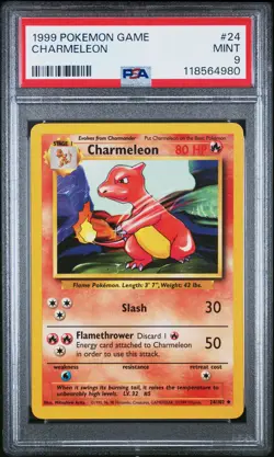 1999 Pokemon Game Charmeleon #24 PSA 9 - Image 1