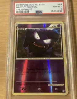 PSA 8 gastly reverse triumphant HG SS 2010 pokemon - Image 1