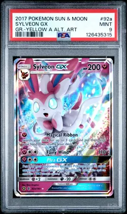 2017 Pokemon Sun & Moon Guardians Rising Sylveon Gx Gr.-Yellow A Alt. Art PSA 9 - Image 1