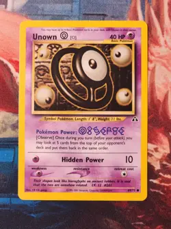 Unown [O] 69/75 Neo Discovery Unlimited Edition Pokemon TCG WOTC - Image 1