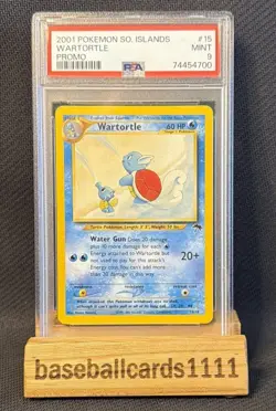 2001 Pokemon Wartortle Non Holo Southern Islands Promo 15/18 - PSA 9 Mint! P1 - Image 1