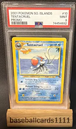 2001 Pokemon Tentacruel Non Holo Southern Islands Promo 10/18 - PSA 9 Mint P2 - Image 1