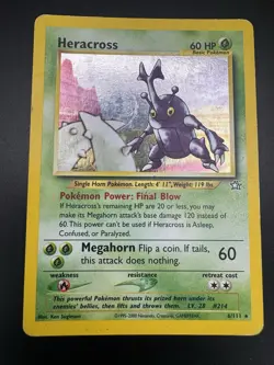 Heracross 6/111 Neo Genesis Pokemon TCG Holo Rare 2000 - Image 3