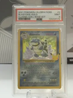 2021 Pokemon Celebrations Blastoise-Holo Classic Collection 2/102 PSA 9 Mint - Image 1