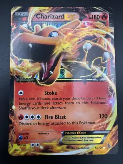 Charizard EX 11/106 Ultra Rare Pokemon XY Flashfire 2014 - Image 3
