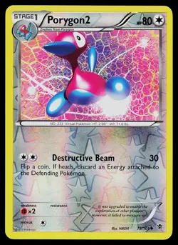 Pokemon Plasma Blast 73/101 Porygon2 Reverse Holo - Image 1