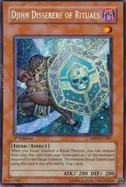Djinn Disserere of Rituals - ABPF-EN087 - Secret Rare - Unlimited Edition x1 Mod - Image 1