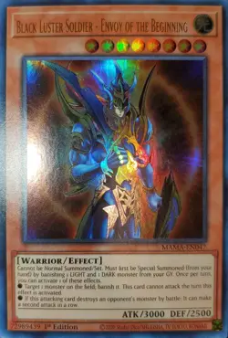 Yugioh Black Luster Soldier - Envoy Of The Begin UR 1st Ed. MAMA-EN047 Near Mint - Image 1