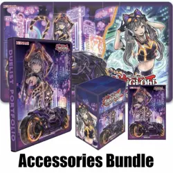 YuGiOh I:P Masquerena Trading Card Accessory Bundle Deck Box Sleeves Binder, Mat - Image 1