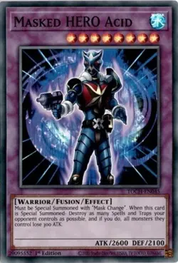 Yugioh! Masked HERO Acid - TOCH-EN045 - Super Rare - 1st Edition Near Mint, Engl - Image 1
