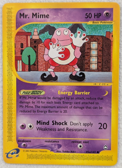 2002 Mr Mime #95a Aquapolis Regular Pokemon Card Common - Image 1