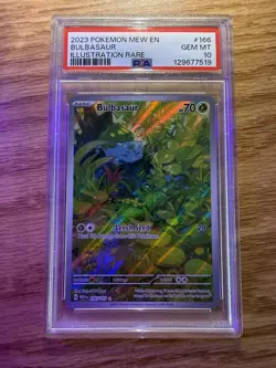 2023 Pokemon Bulbasaur Illustration Rare Gem MT 10 Card - Image 1