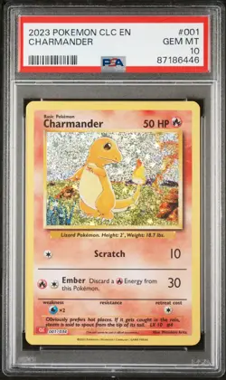 2023 CLC-TRADING CARD GAME CLASSIC & HO-OH ex DECK #001 CHARMANDER PSA 10 - Image 1