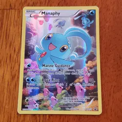 Manaphy XY113 Promo Pokemon Card TCG Full Art 2016 MP - Image 1