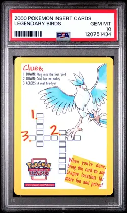 2000 Pokemon Insert Cards Legendary Birds PSA 10 - Image 1