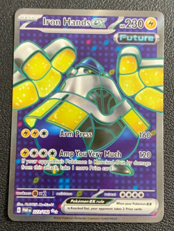 Iron Hands ex 223/182 Paradox Rift Full Art Ultra Rare Pokemon TCG Card NM - Image 1