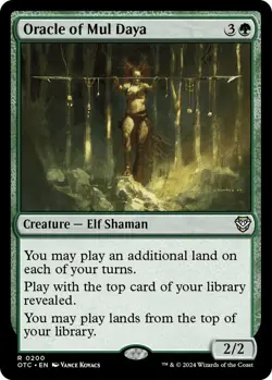 Oracle of Mul Daya - MTG OTJ Commander - Mint 0200 Rare English Elf - Image 1