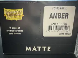 Dragon Shield Matte Amber Display - 10 Boxes Of 100 Protective Sleeves - Image 4