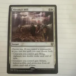 MTG Magic the Gathering Akroma's Will - Image 1