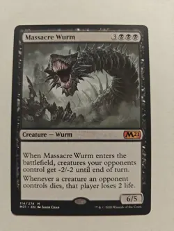 Magic the Gathering MTG Massacre Wurm (114) Core Set 2021 LP - Image 1