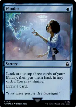 MTG Ponder Foil NM Doctor Who Magic 217 - Image 1